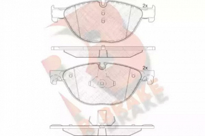 R BRAKE rb1961 -  Комплект тормозных колодок, дисковый тормоз
